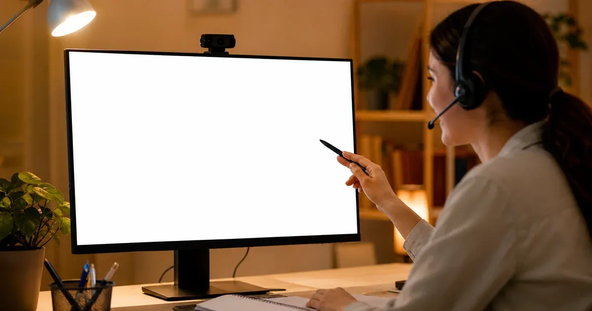 Full-Screen Online Whiteboard for Online Teaching and Tutoring