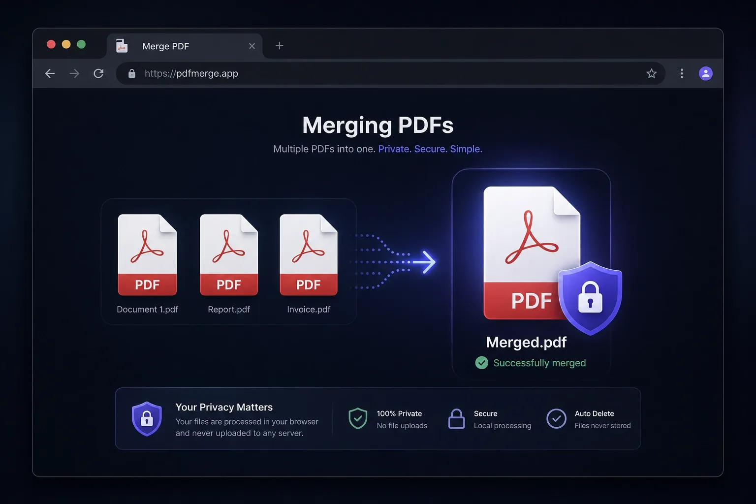 How to Merge PDFs Without Uploading Them to a Server