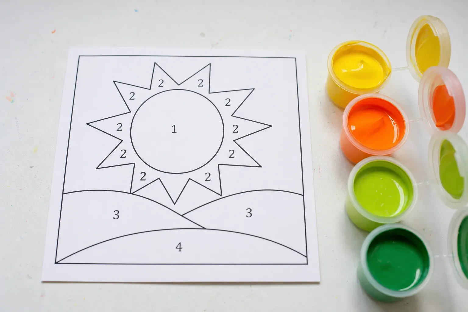 Paint by Numbers for Beginners and Kids: Easy Templates