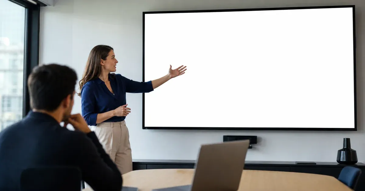 Presenting With a Full-Screen Whiteboard (Screen Sharing & Dual Monitors)
